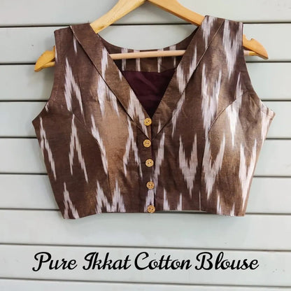 pure ikkat sleeveless