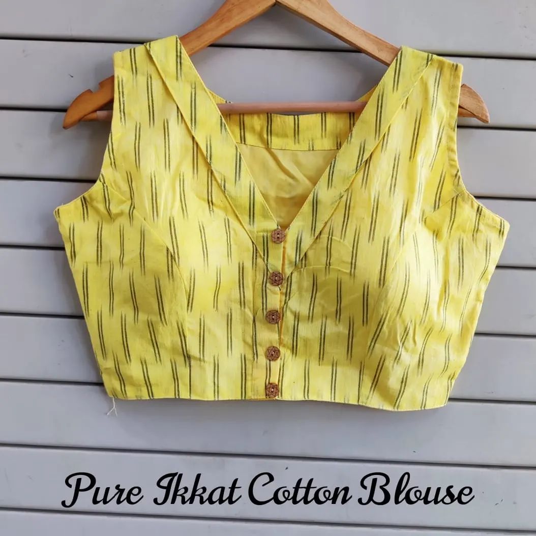 pure ikkat sleeveless