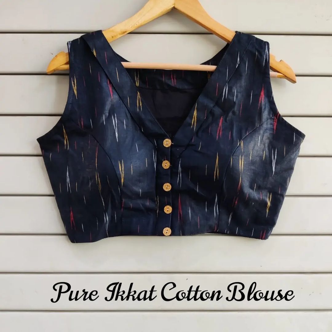 pure ikkat sleeveless