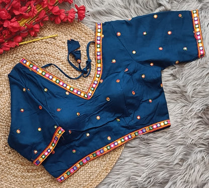 Navratri Multi Mirror Blouse