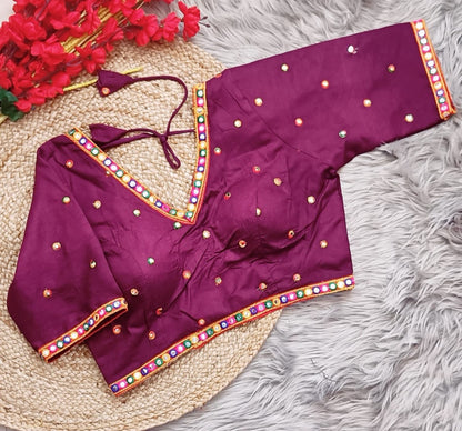 Navratri Multi Mirror Blouse