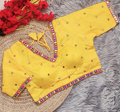 Navratri Multi Mirror Blouse