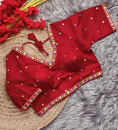 Navratri Multi Mirror Blouse