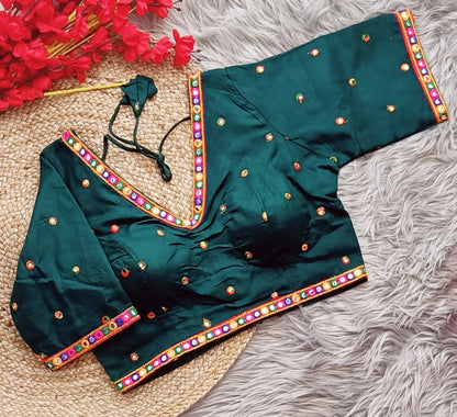 Navratri Multi Mirror Blouse