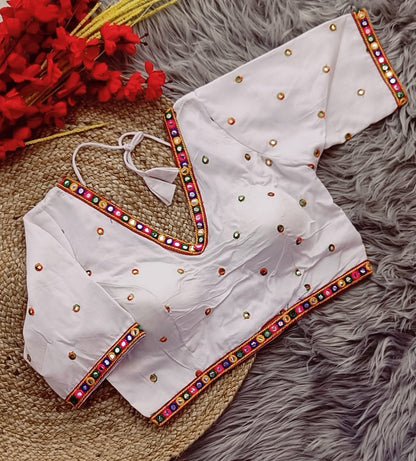 Navratri Multi Mirror Blouse