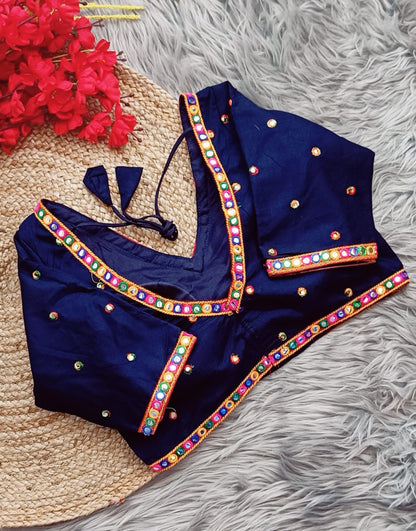 Navratri Multi Mirror Blouse