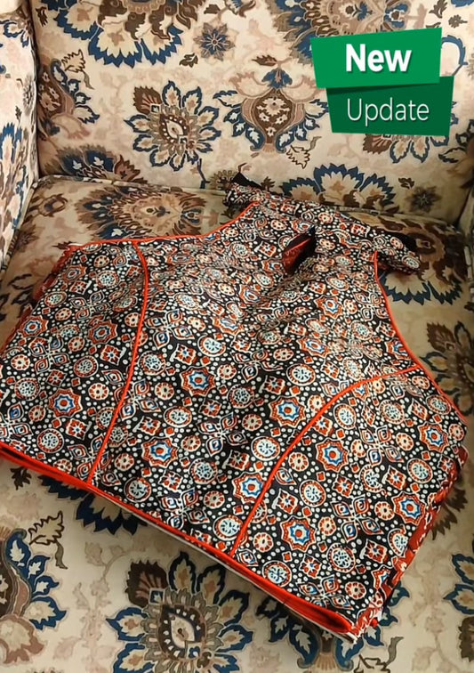 Heavy rich Halter Neck pattern blouse